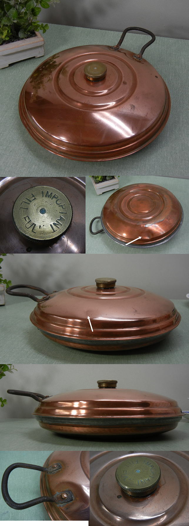 アンティーク銅製湯たんぽ - アウトドア